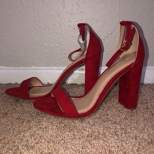 Red Suede Heels